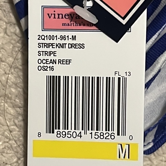 Brand new vineyard vines blue and white striped T-shirt dress - Picture 5 of 5